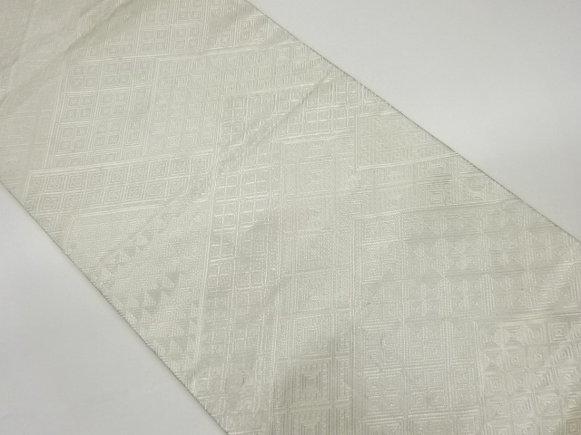 佐賀錦菱尽くし模様織出し全通袋帯